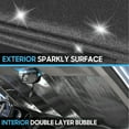 thumbnail image 4 of BDK Black Glitter Windshield Sun Shade - Car Sun Visor Sun Shade for Windshield - Car Window Shades for SUV & Truck - Dash Cover Sun Protection Window Shade Accessories - 58" x 27", 4 of 7