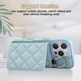 thumbnail image 3 of TECH CIRCLE for iPhone 15 Pro Max Case, Quilted PU Leather Double Magnetic Clasp Shockproof Cover with Card Holder Shoulder Strap Mirror Ring Stand Flip Wallet Case for iPhone 15 Pro Max 6.7",Blue, 3 of 6