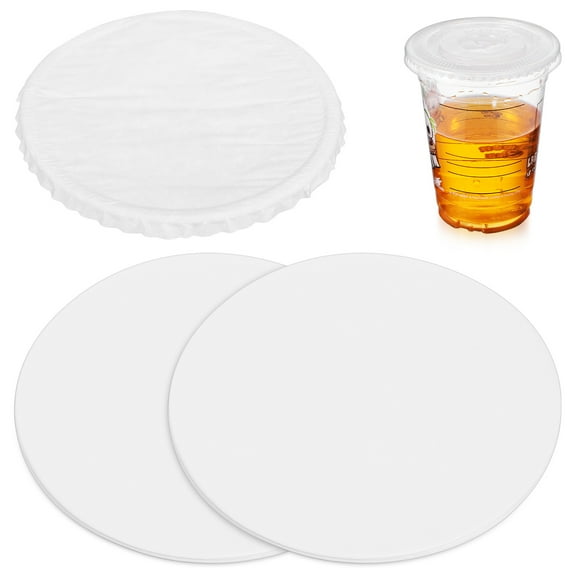 50 Uds sellador de papel para tazas, almohadillas de papel para sellar tazas redondas, cubiertas para bebidas a prueba de fugas, almohadillas para sellar café, cubiertas de papel