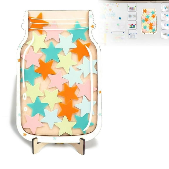 Jimin Stars Reward Jar Magnetic, Classroom Incentive Jar, Reward Jars System for Classroom Board, Rewards jar for Students Behavior Management, Stars Reward Chart for Parents Home