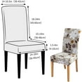 thumbnail image 5 of Chair Covers for Dining Chairs Set of 6,Beige Floral Stretch Dining Room Chair Cover Kitchen Parsons Chair Slipcovers (Pack of 6, Beige+Floral), 5 of 6