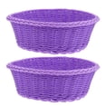 thumbnail image 1 of 2Pcs Hand-woven Storage Basket Creative Fruit Snack Basket Food Serving Basket, 1 of 7