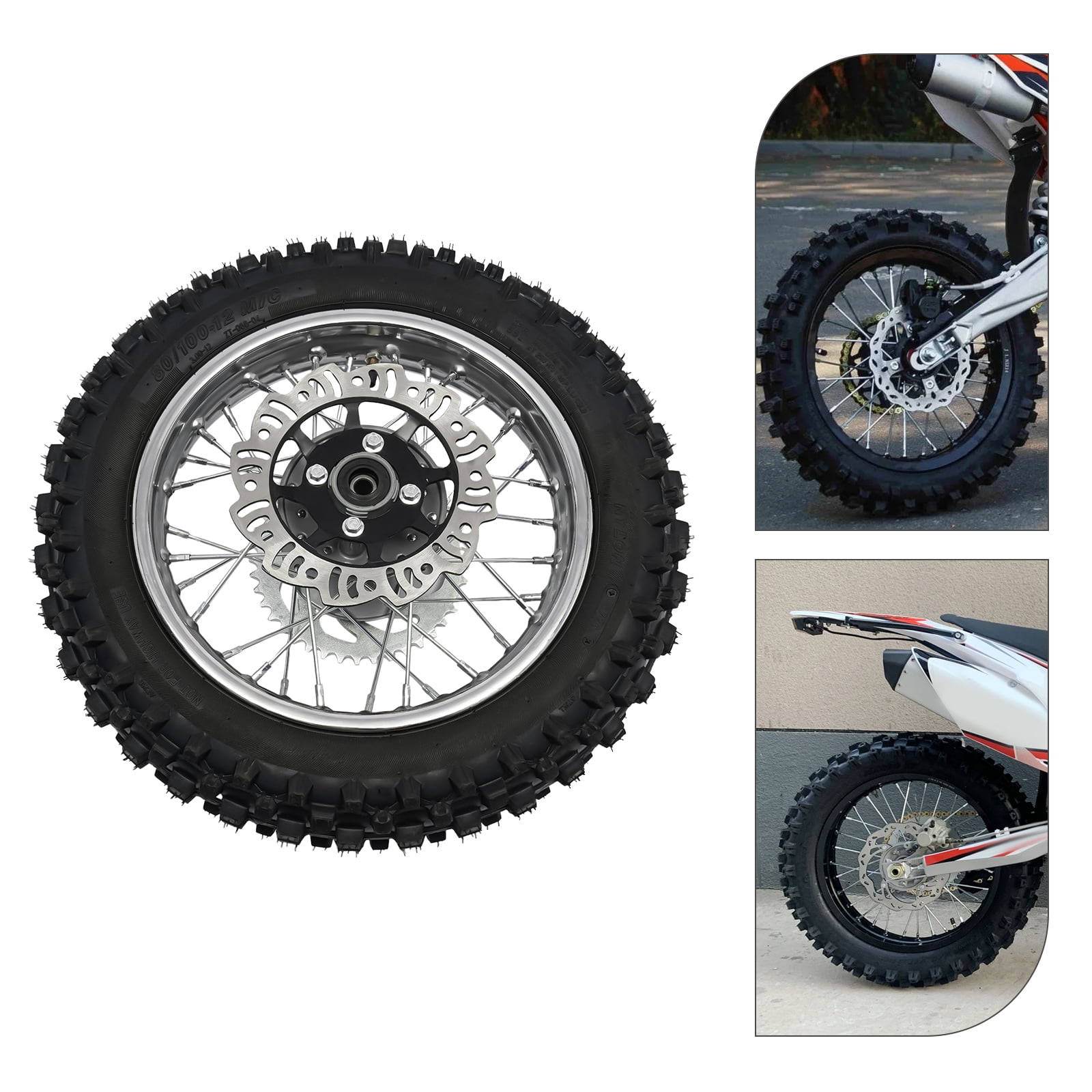 Pneu Et Chambre à Air 60/100-14 2.50-14 - Pour Pit Bike 90cc-125cc Dirt Bike