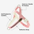 thumbnail image 3 of Plutus Pet Cotton Dog Harness and Leash Set, Reflective and Soft Padded, Pink, L, 3 of 8
