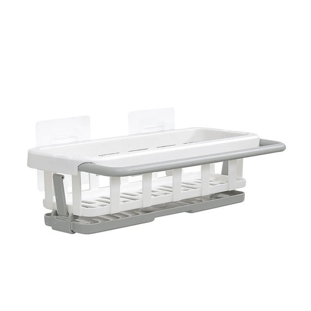 Stainless Steel Kitchen Sink Rack With Removable Drip Tray For Sponges Brushes And Soap Storage