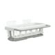 thumbnail image 2 of Organizador de fregadero de acero inoxidable con bandeja de goteo - Soporte para esponjas y jabones para encimeras de cocina o baño - Soporte de almacenamiento montable en la pared, 2 of 9