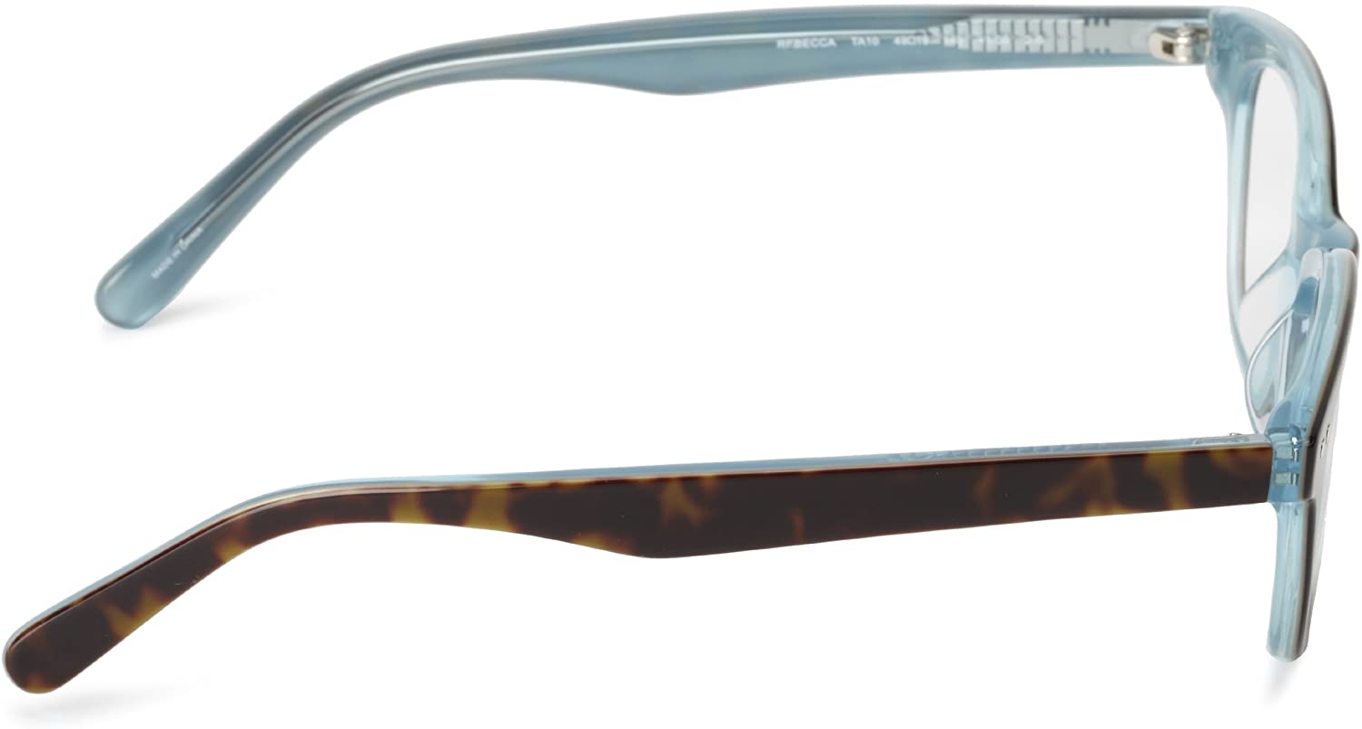 Kate Spade KS Rebecca Plastic Womens Oval Reading Glasses Aqua Tortoise 49mm Adult