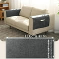 thumbnail image 4 of Sofa Armrest Organizer Pouch, Chenille Non-Slip Couch Arm Cover with Side Pockets, Universal Hanging Storage Bag, Dustproof 43x24 Inch (Black Grey) (3 Pockets), 4 of 9