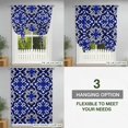 thumbnail image 5 of Blue Boho Floral Tie Up Curtain Valance for Window,Adjustable Rod Pocket Window Curtains Shades,Abstract Oriental Bohemian Flower Light Filtering Valance Drapes for Living Room Bedroom 52"x63", 5 of 9