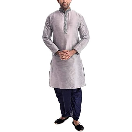 

Royal Kurta Silk Embroidered Kurta Dhoti Set