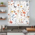 thumbnail image 5 of Elegant Spring Floral Sheer Curtains 72 Inches Long, Watercolor Botanical Butterfly Light Filering Curtains, Breathable Simi Curtain Privacy Drapes for Living Room Bedroom Window Treatment, 5 of 9