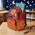 thumbnail image 4 of Whosucclay Cartoon Fire Truck with Flame Pattern Kids Backpack Lightweight Casual Schoolbag with Large Capacity, Adjustable Straps High School Daypack for Girls Boys, 4 of 8