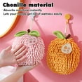 thumbnail image 3 of 2PCS Fuzzy Ball Hand Towel,Chenille Hand Towel,Cute Spherical Fruit Shape Hand Towel,Hand Drying Puff,Hand Towels with Hook Loop,Fun Decorative Hand Towels,Suitable for Bathroom, Kitchen, Hotel, 3 of 6