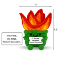 thumbnail image 2 of Funny Dumpster Fire Crochet Figurine with Quote Card, Handmade Office Desk Decor Gift, 2 of 7