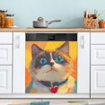 thumbnail image 5 of Magnetic Dishwasher Decal - 23x26 Inches ， Single-Sided Print, Cuttable, for Dishwasher, Refrigerator, and Other Metal Surfaces，An Obese Cat, 5 of 6