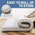thumbnail image 3 of MOPHOTO Extra Thick Japanese Futon Mattress, Floor Mattress with Storage Bag, Roll Up Mattress Tatami Mat, Folding Sleeping Padded Futon Mattress Portable Camping Mattress, Gray,  Twin, 3 of 9