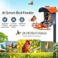thumbnail image 4 of Smart Bird Feeder with Camera Solar Powered, 2K HD AI Bird Identification, Weatherproof Outdoor Birdhouse for Backyard Birdwatching, Gifts for Bird Lovers, 4 of 8