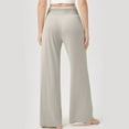 thumbnail image 4 of FNFYFH Women's Wide Leg Pants High Waisted Breathable Drawstring Lounge Pants Lightweight Soft Flowy Workout Yoga Pants, 4 of 8