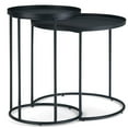 thumbnail image 1 of Pemberly Row Industrial 24 " Metal 2 Pc Nesting Table in Black, 1 of 9