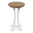 thumbnail image 3 of Kate and Laurel Linsley Farmhouse Side Table, 16 Inch Diameter, Rustic Brown and White, Decorative End Table With Rustic Style for Vintage Decor, 3 of 8