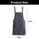 thumbnail image 2 of 2 piezas de mezclilla, nuevo delantal de mezclilla transpirable, correa resistente a la suciedad y antiincrustaciones, ropa de trabajo para mujer sin mangas, 2 of 5