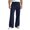 Navy, variant on JIAYUE Men's Plaid Wide Leg Pants Soft Breathable Relaxed Fit Elastic Drawstring Waist Loose Fit Textured Casual Straight Lightweight Trousers For Travel Beach Daily Walking