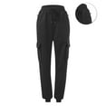 thumbnail image 4 of Annhoo Women's Workout Pants Casual Solid Color Elastic Waisted Zipper Pockets Leggings Gym Sports Jogging Sweatpants, 4 of 5