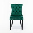 thumbnail image 5 of Green Tufted Velvet Upholstered Chair Set of 2 for Dining Room, Bedroom, Living Room, 5 of 8