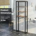 thumbnail image 3 of Costway 4-Tier Over the Toilet Storage Rack Freestanding Bathroom Organizer Rustic Brown, 3 of 10