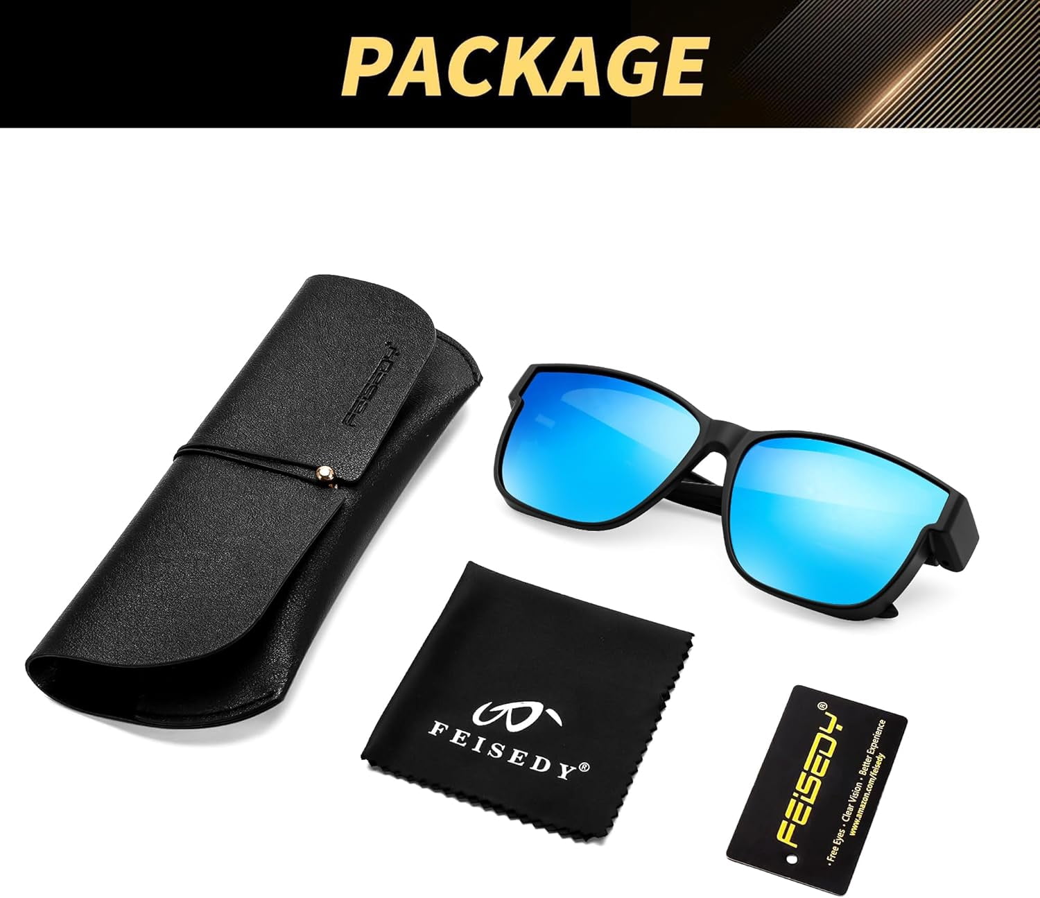 FEISEDY Polarized Sunglasses Fit Over Glasses Women, Fit over Glasses Sunglasses for Driving UV400 Protection B0250