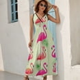 thumbnail image 2 of Flamingo Pattern Sleeveless Dress Female Clothing Dress Women Summer 2025 Dress, 2 of 7