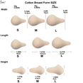 thumbnail image 5 of BIMEI Cotton Breast Forms Light Ventilatio Sponge Boobs for Women Mastectomy Breast Cancer Support，1 Piece，Holey Lengthened，Right,S, 5 of 6