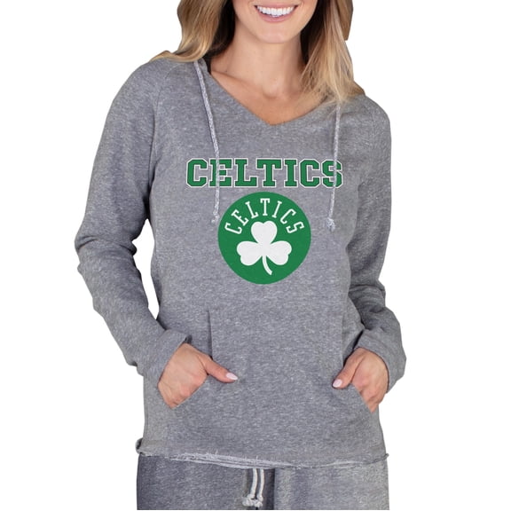 Women's Concepts Sport Gray Boston Celtics Mainstream Terry Hooded Top