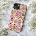 thumbnail image 5 of Cute Halloween Western Phone Case for iPhone 16 15 14 13 12 11 Pro Max, Mini & Plus – Kawaii Ghosts, Pumpkins, Cowgirl Boots & Skeletons (Pink), 5 of 6