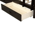 thumbnail image 5 of Harper & Bright Designs Twin over Full Bunk Bed with Ladders and Two Storage Drawers, Espresso, 5 of 7
