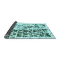 thumbnail image 2 of Ahgly Company Indoor Round Abstract Light Blue Modern Area Rugs, 5' Round, 2 of 4