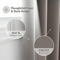 thumbnail image 6 of Anjee  52 x 84 inch Gray Blackout Curtains, Darkening Drapes, Rod Pocket Curtain Panel Thermal Insulated Blackout Curtains for Living Room, 6 of 7