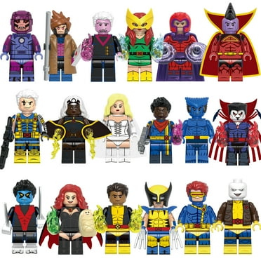 18 Pcs Superhero Wolverine X-Men Mini Figures Building Blocks Toys, 1.77Inch Collection Super Hero Action Figures Gift for Kids Boys