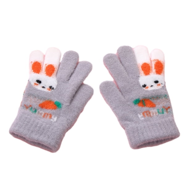Guantes para niños Guantes de dedos completos Guantes de punto cálidos Manoplas de invierno para niños y niñas864