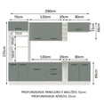 thumbnail image 4 of Cocina Integral Completa Modular Madesa Agata 290cm BG 02, 4 of 4