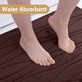 thumbnail image 4 of Alfombra de baño Buganda, espuma viscoelástica, 44 x 24 cm, extra suave, color marrón, 4 of 8