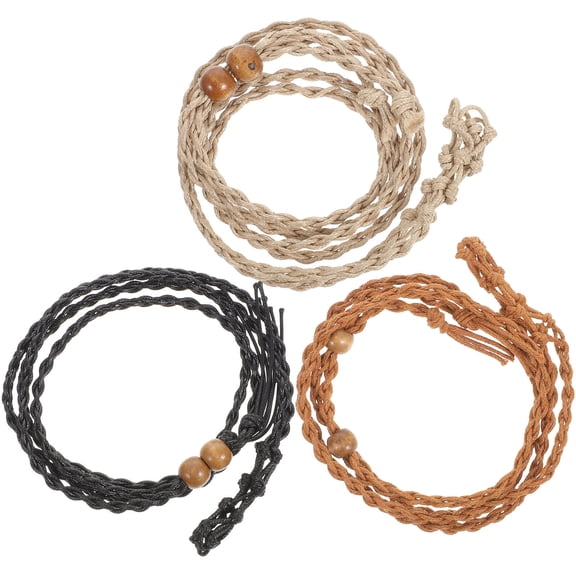 Taxenne 3Pcs Crystal Holder Necklace Empty Stone Holder Adjustable Rope Necklace Cord