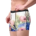 thumbnail image 2 of Sikiie Butterfly And Flowers Print Men's Boxer Briefs, Elastic Waistband Boxer Briefs Leggings-Large, 2 of 5