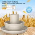 thumbnail image 4 of GPED Wheat Straw Dinnerware Sets, 24 Piece Unbreakable Dinnerware Sets, Service for 4 Dishes Sets, Reusable Plates and Bowls Sets, Travel Camping Cutlery Set, Dishwasher Microwave Safe, Beige, 4 of 7