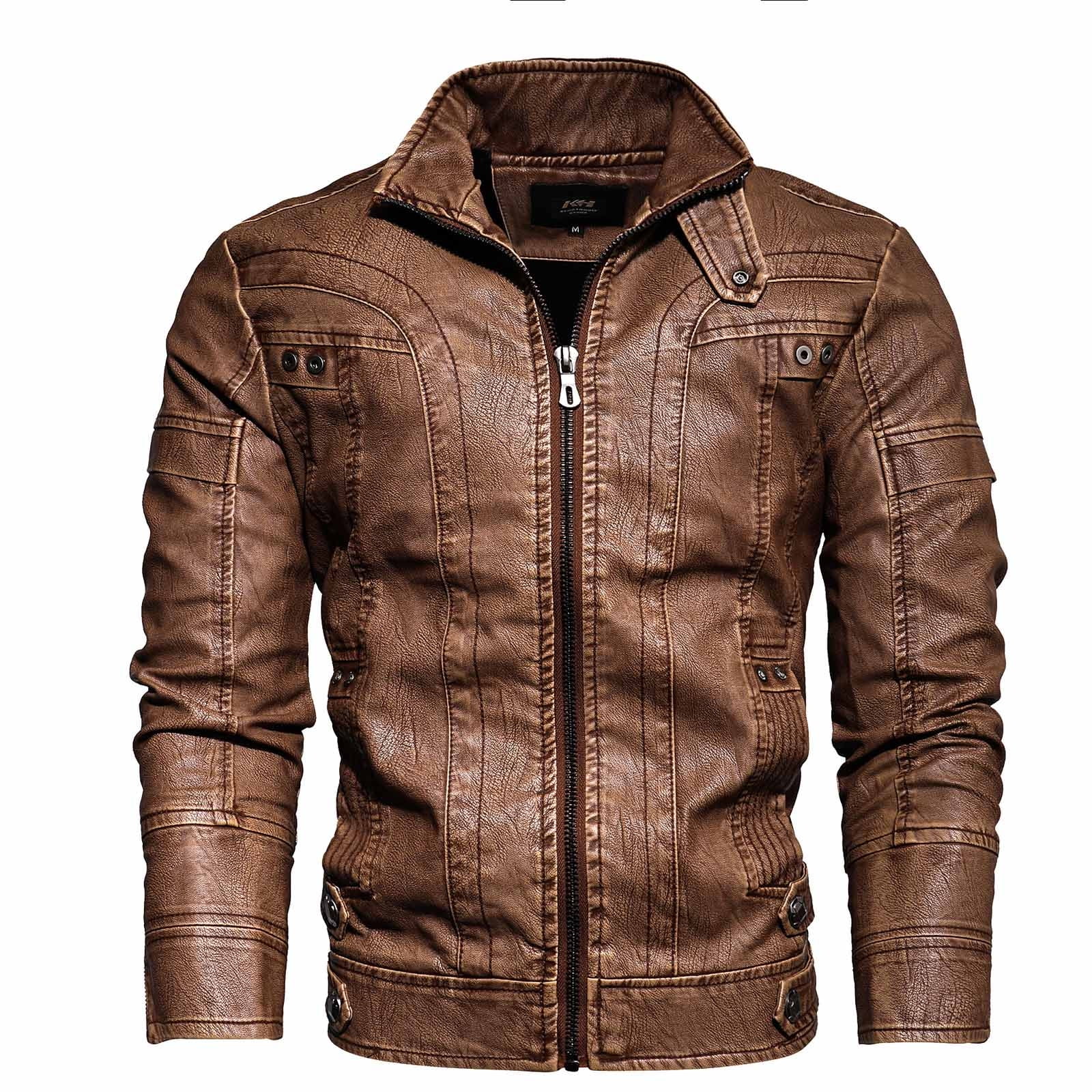 Leather winter jacket best sale