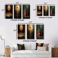 thumbnail image 4 of Designart "Urban Solitude under the Full Moon" Modern Geometric Framed Wall Art Set Of 3 - Black Abstract Geometric Frame Gallery Wall Set For Home Decor, 4 of 6