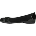 thumbnail image 3 of Women's Life Stride Aliza Ballet Flat Black Faux Leather 10 W, 3 of 6