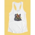 thumbnail image 3 of French Bulldog With A Party Hat Tank Women -Image by Shutterstock, Female Medium, 3 of 4