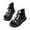 Black, variant on 5 Years Girls Sandals Strappy Gladiator with Zipper Comfort Summer Shoes Beige