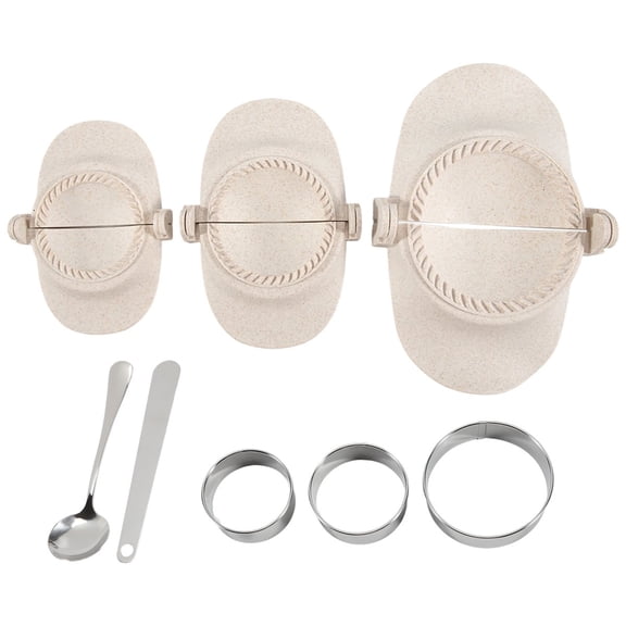 Empanada Maker Press, 6 Inch Extra Large Dumpling Maker Set with Dough Cutter, Dumpling Mold Set for Pierogi, Pastelitos